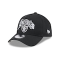 Bone New Era 9FORTY A-FRAME SNAPBACK Las Vegas Raiders Masculino PRETO