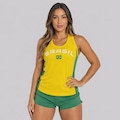 Camiseta Regata Brasil Brisa Feminina AMARELO