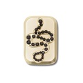 Jibbitz™ Crocs Emblema de Cobra Dourada BRANCO