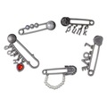 Kit Jibbitz™ Crocs Love Punk Goth Pin Pack com 5 Peças BRANCO