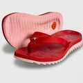 Chinelo Kenner Kyra Slim Estampada - Feminino VERMELHO