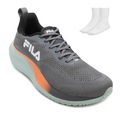 Tênis Masculino Fila GP Speed Lite e Meia FL26 CINZA/PRETO