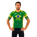 Camisa Ciclismo Free Force Basic Brasil Collection - Masculina VERDE