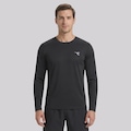 Camiseta Diadora EXC Logo Manga Longa Masculina PRETO