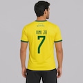 Camisa FutFanatics Brasil Canarinho 7 Vini Jr Masculina AMARELO