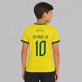 Camisa Brasil Canarinho 10 Neymar Jr FutFanatics Infantil AMARELO