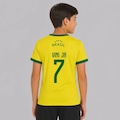 Camisa Brasil Canarinho Juvenil 7 Vini Jr FutFanatics Infantil AMARELO