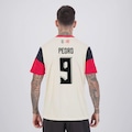 Camisa FutFanatics Flamengo Clamor 9 Pedro Masculina BEGE
