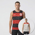 Camiseta Regata do Flamengo Conexão FutFanatics Masculina CINZA
