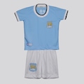 Kit Manchester City Retrô 2014 FutFanatics Infantil AZUL