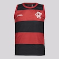 Camiseta Regata Flamengo Presença FutFanatics Infantil PRETO