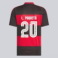Camisa Flamengo I 2026 20 L. Paquetá adidas Masculina PRETO