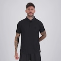 Camiseta Polo Flamengo Logo FutFanatics Masculina PRETO