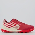 Chuteira de Society Adulta Umbro Pro 5 Bump Club VERMELHO
