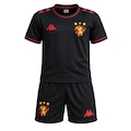 Conjunto Sport Recife Kappa 2026 Supporter - Infantil PRETO/VERMELHO