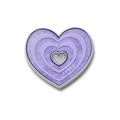 Jibbitz™ Crocs Coração Roxo Marmorizado BRANCO