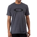 Camiseta Oakley O-Ellipse Tee Jet Black Heather - Masculina PRETO