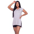 Camiseta Ju Fitness Bella Fiore Lisa Vekyo - Feminina CINZA