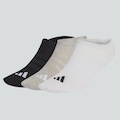 Kit de Meia adidas Invisível - 3 Pares - Unissex BRANCO