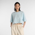 Camiseta Cropped New Balance Small Logo Feminina AZUL
