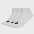Kit Meia adidas Essentilas com 3 Pares Cano Baixo  - Unissex BRANCO