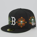 Boné New Era Boston Red Sox MLB 5950 Skull And Flowers PRETO