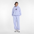 Blusão New Balance Com Capuz Athletics Logo Feminino ROXO