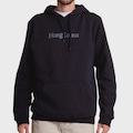 Moletom Hang Loose Canguru Typo Plus Size - Masculino PRETO