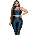Top Fitness Plus Size New Zig 3D Vekyo com Bojo - Feminino AZUL