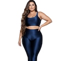 Top Fitness Plus Size New Zig 3D Vekyo com Bojo - Feminino AZUL ESCURO