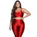 Top Fitness Plus Size New Zig 3D Vekyo com Bojo - Feminino VERMELHO