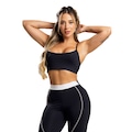 Top Duplo Alcinha de Regulagem Poliamida Mvb Modas - Feminino PRETO