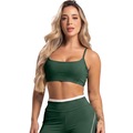 Top Alcinha Costas Mvb Modas Nua Poliamida  - Feminino VERDE ESCURO