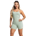 Macaquinho Fitness Mvb Modas Alcinha Costas Nua Poliamida - Feminino VERDE