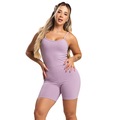 Macaquinho Fitness Mvb Modas Alcinha Costas Nua Poliamida - Feminino LILAS