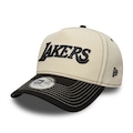Bone New Era NBA 9Forty A-Frame Snapback Los Angeles Lakers Masculino BEGE
