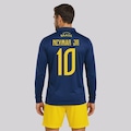Camisa Brasil Seleça Manga Longa 10 Neymar Jr Masculina AZUL ESCURO