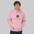 Blusão de Moletom Inter Miami Canguru Infantil ROSA