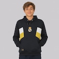Blusão de Moletom Real Madrid Canguru Infantil AZUL ESCURO