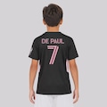 Camisa Inter Miami Dry II 7 De Paul Infantil PRETO