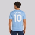 Camisa Manchester City Fan 10 Cherki Masculina AZUL