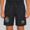 Calção Umbro Santos II 2025 Infantil PRETO