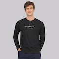 Camiseta Hang Loose Share It Manga Longa Masculina PRETO
