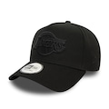 Bone New Era 9Forty A-Frame Snapback Los Angeles Lakers Masculino PRETO