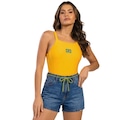 Body Cavado Brasil Vekyo Sem Bojo - Feminino AMARELO