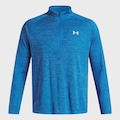 Blusa Under Armour Tech Textured 1/2 Zip - Masculina AZUL