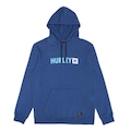 Blusão de Moletom Canguru Hurley Square - Masculina AZUL