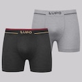 Kit Cueca Boxer Lupo Masculino - 2 Unidades PRETO