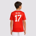 Camisa Bayern de Munique 17 Olise Infantil VERMELHO