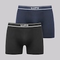 Kit Cueca Boxer Lupo Sem Costura Masculino - 2 Unidades AZUL ESCURO